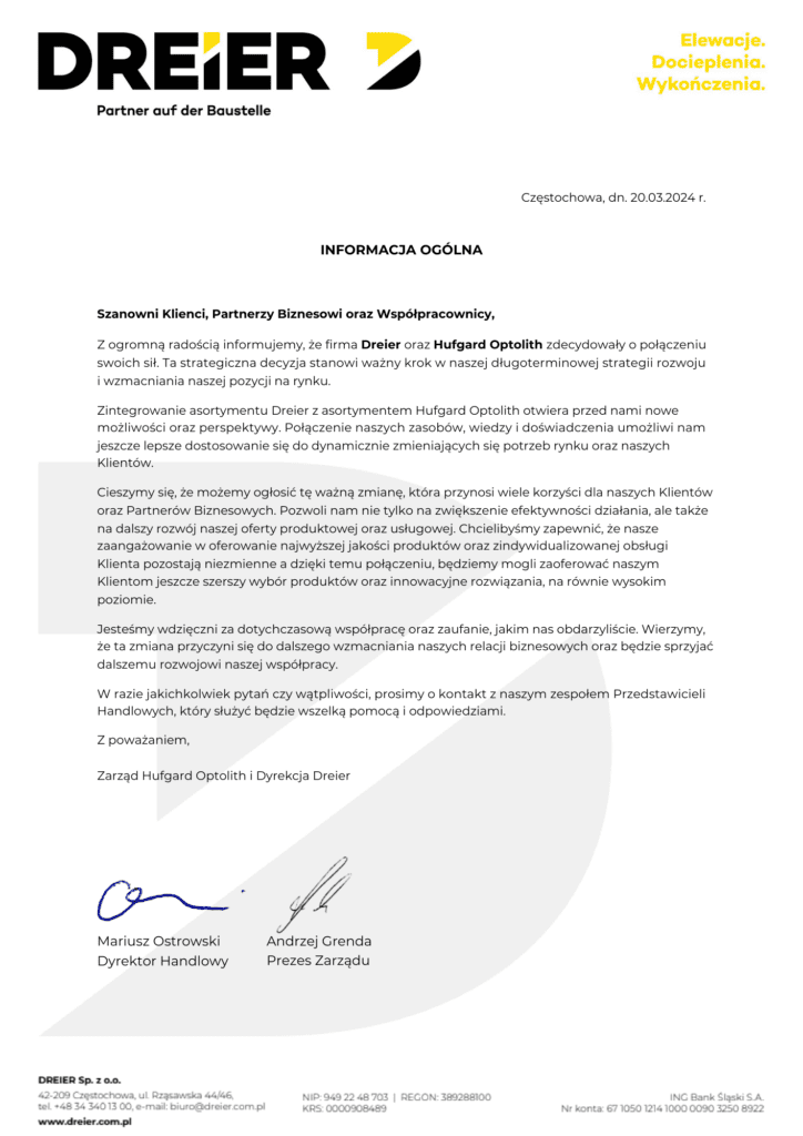 Hufgard Optolith łaczy siły z firmą Dreier
