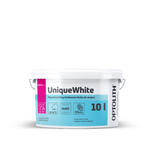 UniqueWhite - Wysokiej klasy lateksowa farba do wnętrz